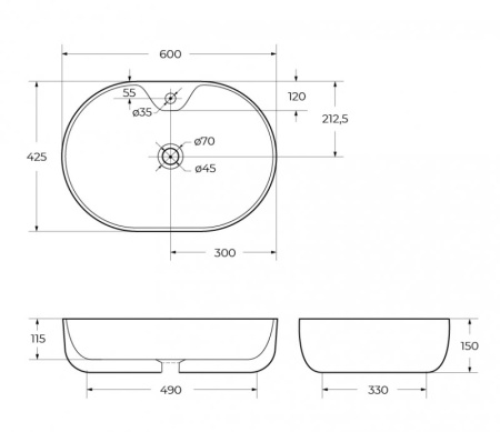 Донный клапан BelBagno BB-SAT-NERO