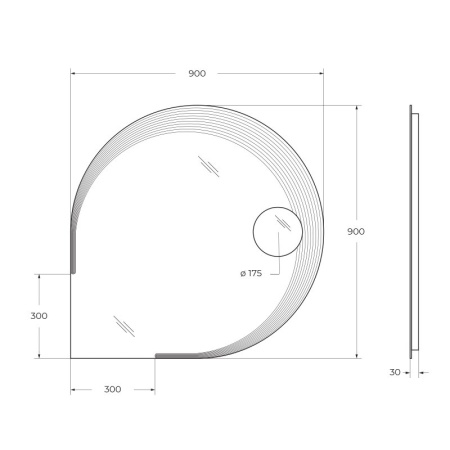Зеркало с увеличительным зеркалом и со встроенной LED подсветкой Cezares 45012