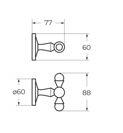 Крючок двойной подвесной ART&MAX AM-E-2686AL