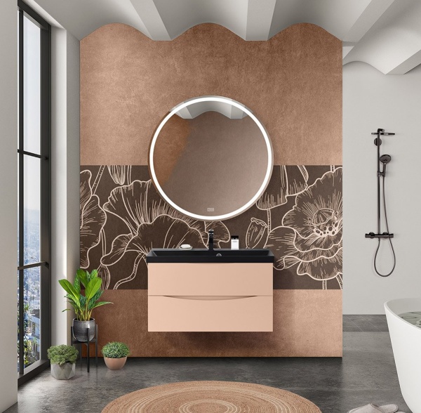 Раковина из искусственного камня 800x450x150 BelBagno BB800/450-LV-ART-PR-NERO