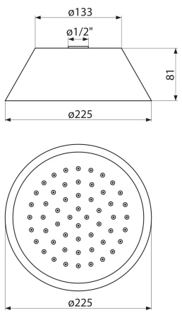 Верхний душ CEZARES CZR-SPA200-01