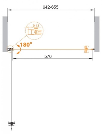 Душевая дверь CEZARES ECO-O-B-1-70-C-Cr Душевая дверь CEZARES ECO-O-B-1-70-C-Cr