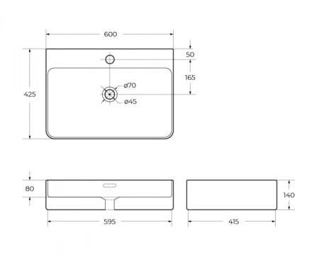 Донный клапан с переливом CEZARES CZR-SAT7-Bi