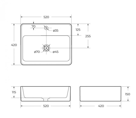 Донный клапан с переливом CEZARES CZR-SAT7-Bi