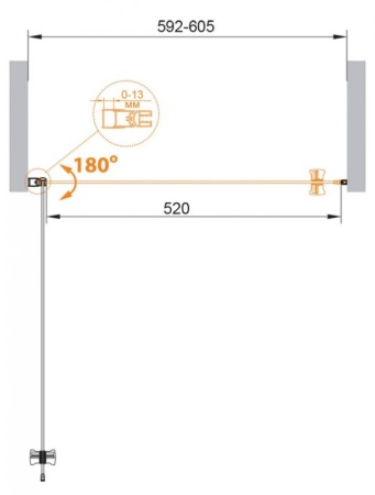 Душевая дверь CEZARES ECO-O-B-1-70-C-Cr Душевая дверь CEZARES ECO-O-B-1-70-C-Cr