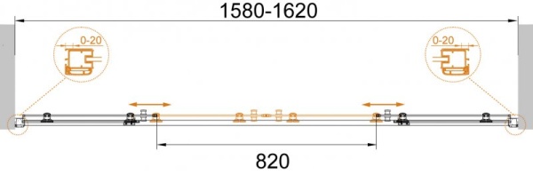 Душевая дверь CEZARES ANIMA-W-BF-2-170-P-Cr Душевая дверь CEZARES ANIMA-W-BF-2-170-P-Cr