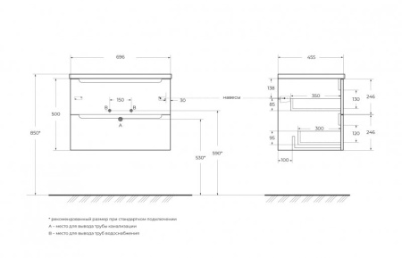 Столешница из керамогранита BelBagno KEP-70-BO Bianco Opaco