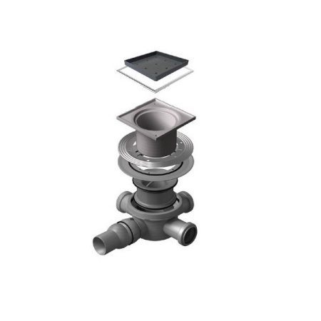 Точечный трап 150х150 мм Confluo Standard Ceramic 3, полая под плитку, с рамкой PESTAN 13000087