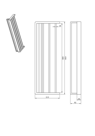Полка с полотенцедержателем AltroBagno Aperto 081504 Cr