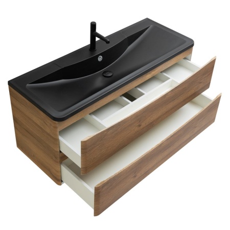 Раковина из искусственного камня BelBagno BB1200/455-LV-ART-ALR-NERO, чёрная матовая