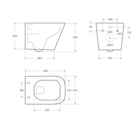 Чаша подвесного безободкового унитаза Belbagno со смывом TORNADO BelBagno ARDENTE-R BB520CH-TOR Чаша подвесного безободкового унитаза Belbagno со смывом TORNADO BelBagno ARDENTE-R BB520CH-TOR