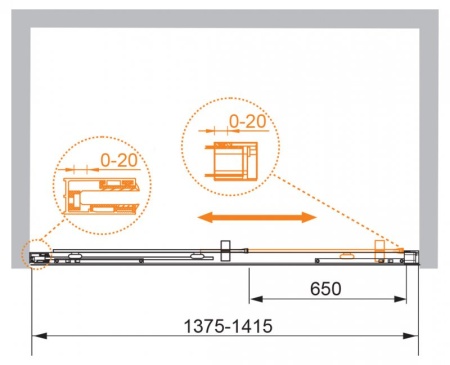 Душевая дверь CEZARES PREMIER-SOFT-W-BF-1-130-C-Cr-IV Душевая дверь CEZARES PREMIER-SOFT-W-BF-1-130-C-Cr-IV