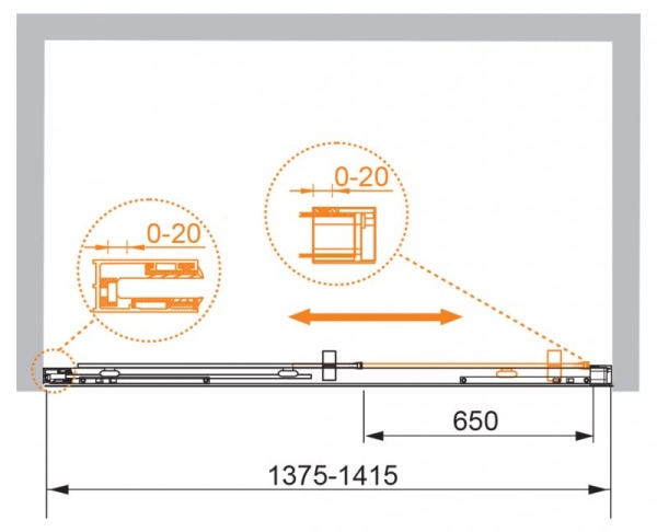 Душевая дверь CEZARES PREMIER-SOFT-W-BF-1-150-C-Cr-IV Душевая дверь CEZARES PREMIER-SOFT-W-BF-1-150-C-Cr-IV