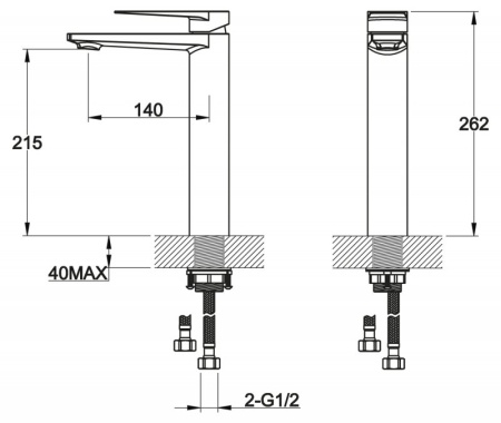 Смеситель для накладных BelBagno CARIN CAR-LMC-CRM