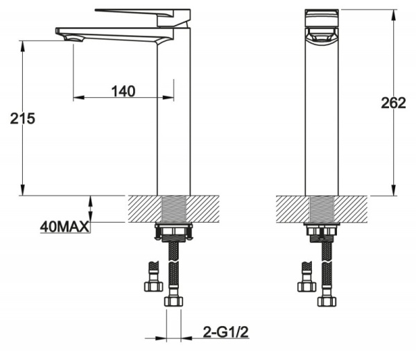 Смеситель для накладных BelBagno CARIN CAR-LMC-CRM