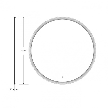 Зеркало Cezares CZR-SPC-ECO-600-LED-TCH