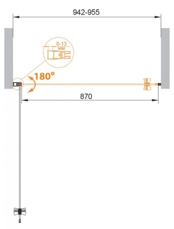 Душевая дверь CEZARES ECO-O-B-1-70-C-Cr Душевая дверь CEZARES ECO-O-B-1-70-C-Cr