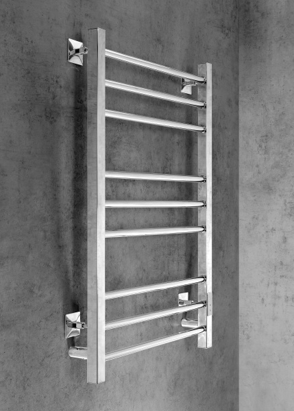 Полотенцесушитель электрический Chromix Berne 50x80 П9 Cr с сухим теном универсальное подключение Полотенцесушитель электрический Chromix Berne 50x80 П9 Cr с сухим теном универсальное подключение