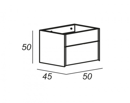 Полка подвесная, 30x20x75 Cezares 55050