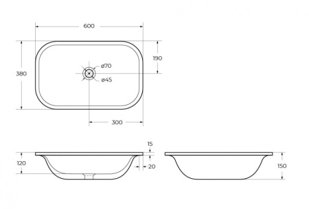 Керамическая раковина CEZARES CZR-ARE-60-LVB