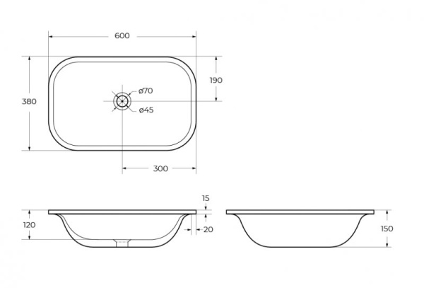 Керамическая раковина CEZARES CZR-ARE-60-LVB Керамическая раковина CEZARES CZR-ARE-60-LVB
