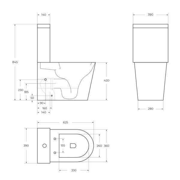 Чаша напольного унитаза BelBagno FLAY-R BB2149CPR Чаша напольного унитаза BelBagno FLAY-R BB2149CPR