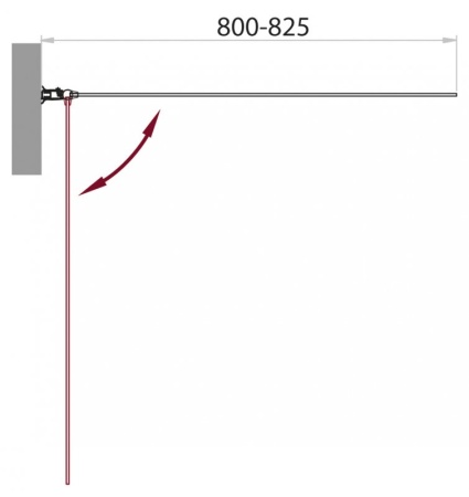 Душевая шторка на ванну BELBAGNO SELA-V-1 SELA-V-1-80/140-P-Cr-L