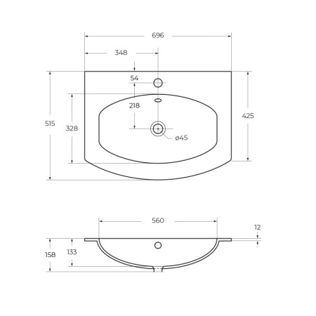 Колонна подвесная с двумя распашными дверцами Cezares 44323