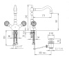 Смеситель для раковины CEZARES ATLANTIS-NOSTALGIA LS2-A ATLANTIS-NOSTALGIA-LS2-A-03/24
