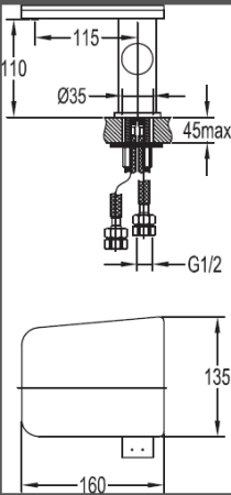 Смеситель на раковину CEZARES CASCADO CASCADO-F-LS-01-W0