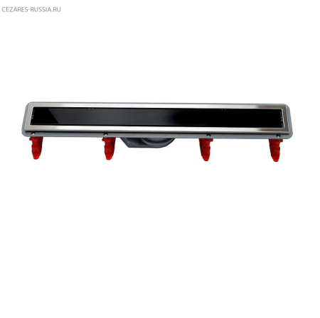 Линейный трап CONFLUO PREMIUM LINE WITH BLACK GLASS 300, двухсторонняя модель PESTAN 13000290