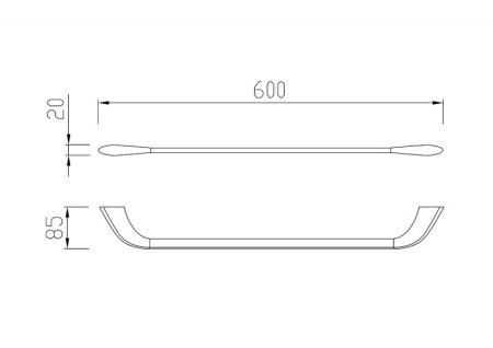 Полотенцедержатель CEZARES LINER-TH-60-GM