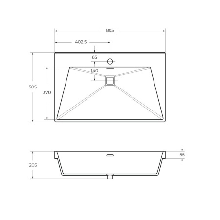 Шкаф подвесной с двумя распашными дверцами с доводчиками, с двумя полками Cezares MOLVENO-1600-2A-SC