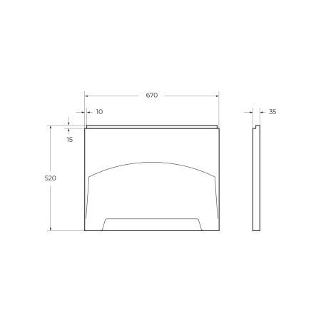 Боковая панель для акриловой ванны с крепежом CEZARES ECO-F-70-SP-W37 Боковая панель для акриловой ванны с крепежом CEZARES ECO-F-70-SP-W37