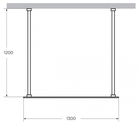 Душевая перегородка CEZARES LIBERTA-L-2-130-120-C-Cr