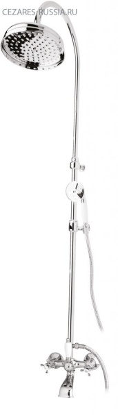 Душевая стойка со смесителем для ванны, верхним и ручным душем Cezares GOLF-CVD-02-M