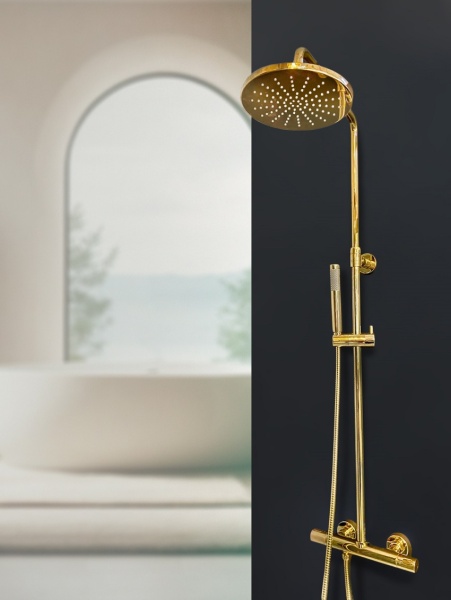 Душевая система с термостатом AltroBagno Costanza 0302 Or Душевая система с термостатом AltroBagno Costanza 0302 Or