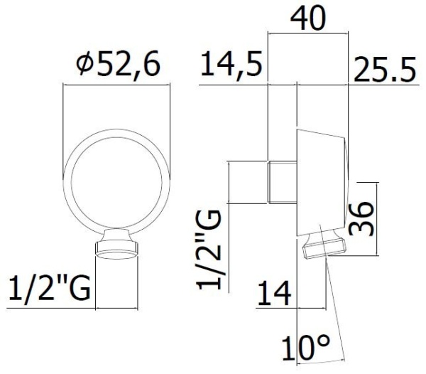 Штуцер Cezares CZR-AI5-NOP Штуцер Cezares CZR-AI5-NOP
