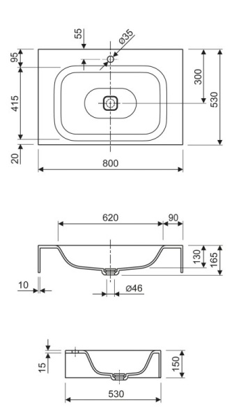 Консольная раковина из литьевого мрамора Cezares TITAN-1200-LVB-SOSPESO Консольная раковина из литьевого мрамора Cezares TITAN-1200-LVB-SOSPESO