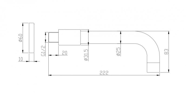 Излив для ваны и раковины BelBagno BB-SFR-IN Излив для ваны и раковины BelBagno BB-SFR-IN