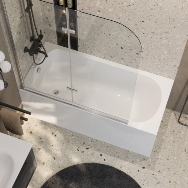 Душевая шторка на ванну CEZARES ECO-O-V-21-120/140-P-Cr-R