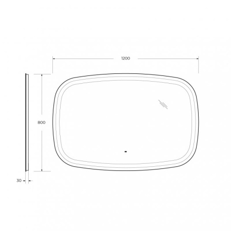 Зеркало Cezares CZR-SPC-MOLVENO-1200-800-MOV
