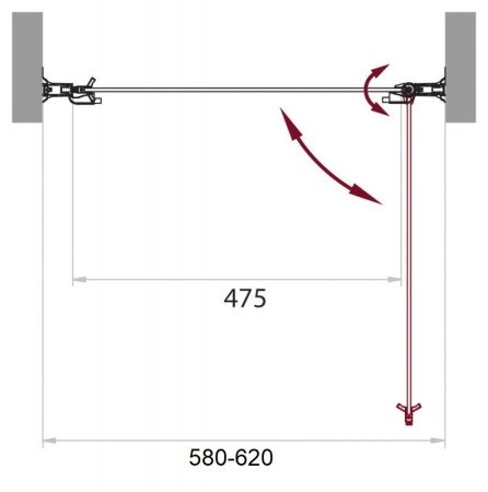Душевая дверь в нишу BELBAGNO SELA-B-1 SELA-B-1-80-P-Cr