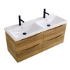 Раковина керамическая двойная 1200x450 BelBagno BB-0325-120-2-LVB