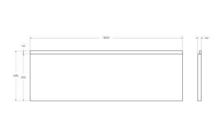 Передняя панель для акриловой ванны CEZARES PLANE-180-SCR-W37 Передняя панель для акриловой ванны CEZARES PLANE-180-SCR-W37