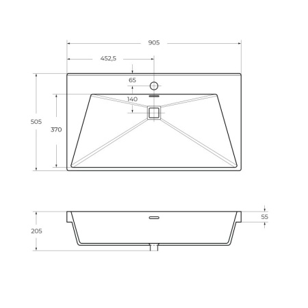 Шкаф подвесной с двумя распашными дверцами с доводчиками, с двумя полками Cezares MOLVENO-1600-2A-SC