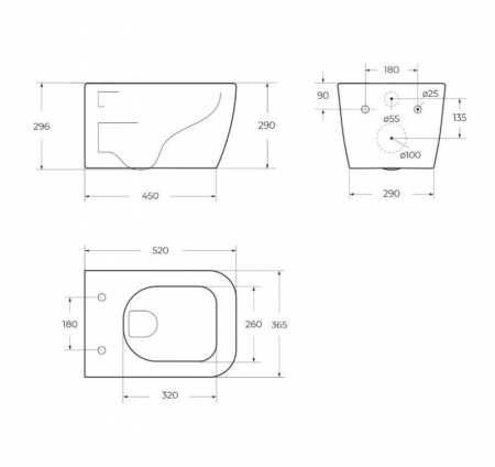 Чаша подвесного унитаза BelBagno GENOVA BB1102CH Чаша подвесного унитаза BelBagno GENOVA BB1102CH
