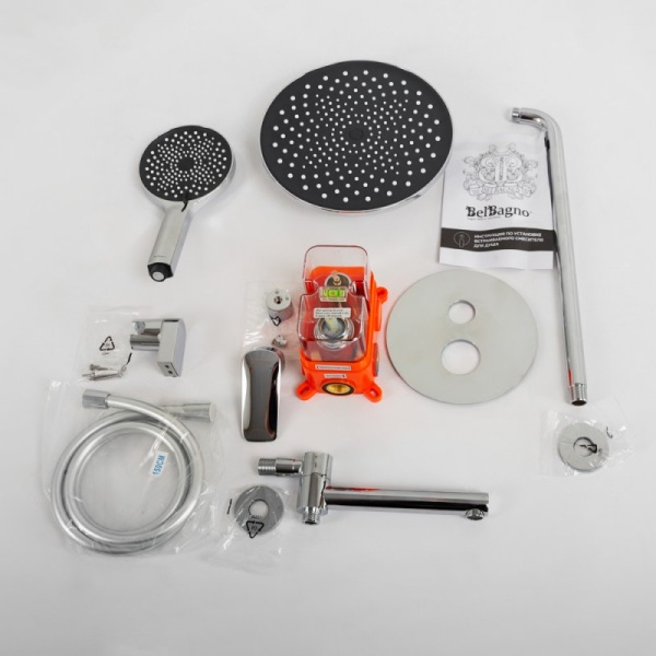 Душевой комплект встраиваемый с изливом BelBagno MARINO-VDSET-CRM Душевой комплект встраиваемый с изливом BelBagno MARINO-VDSET-CRM