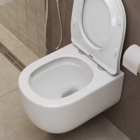 Чаша подвесного безободкового унитаза Belbagno со смывом TORNADO BelBagno SOFT-TOR BB084CH-TOR Чаша подвесного безободкового унитаза Belbagno со смывом TORNADO BelBagno SOFT-TOR BB084CH-TOR