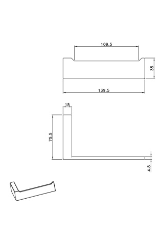 Держатель для туалетной бумаги AltroBagno Aperto 080904 NeOp